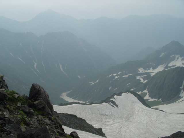 大喰沢を見下ろし