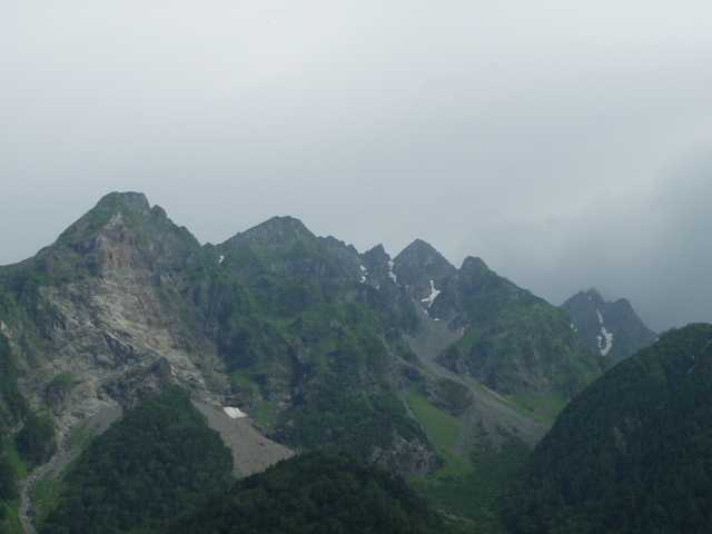 再び穂高の峰々