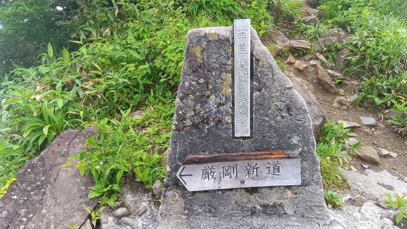 厳剛新道分岐