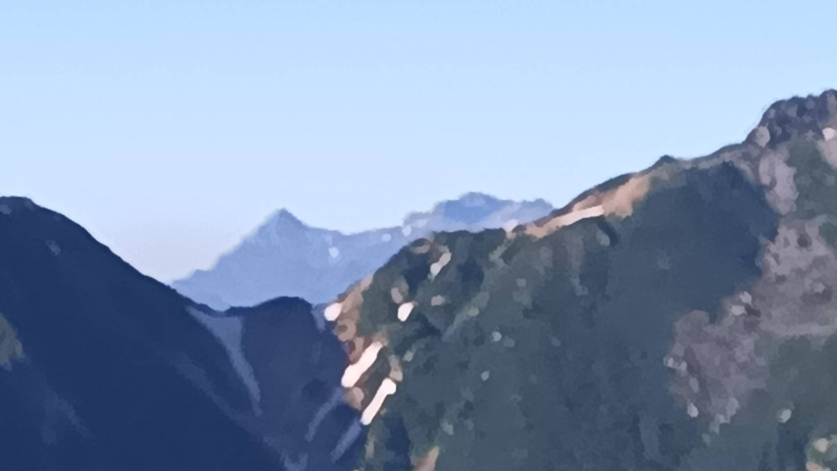 奥穂高岳と前穂高岳